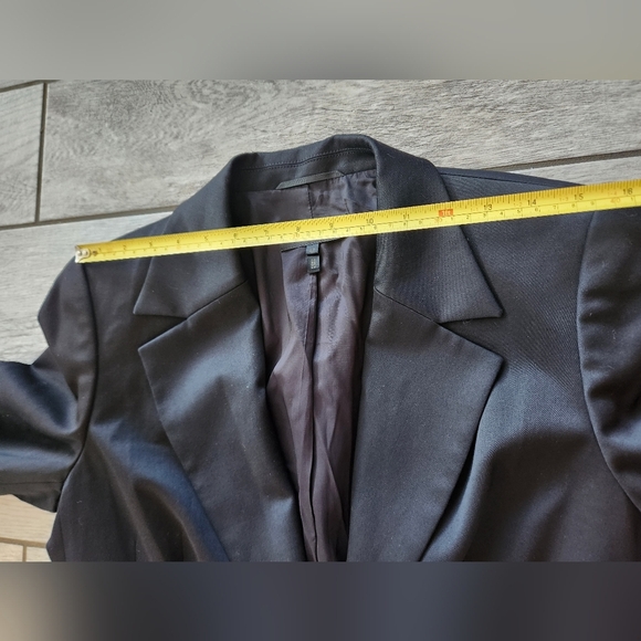 ESCADA Wool Black Blazer Women's Sz 42 Large Stretch Business Jacket 1 button - Picture 9 of 16